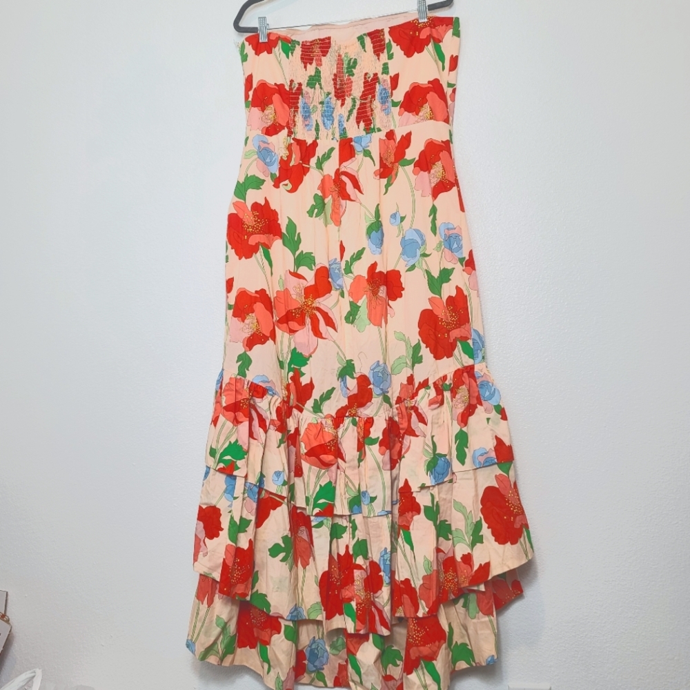 NWT Tuckernuck Hyacinth House Red Multi Floral Strapless Malory Dress Size XXL - Picture 10 of 10
